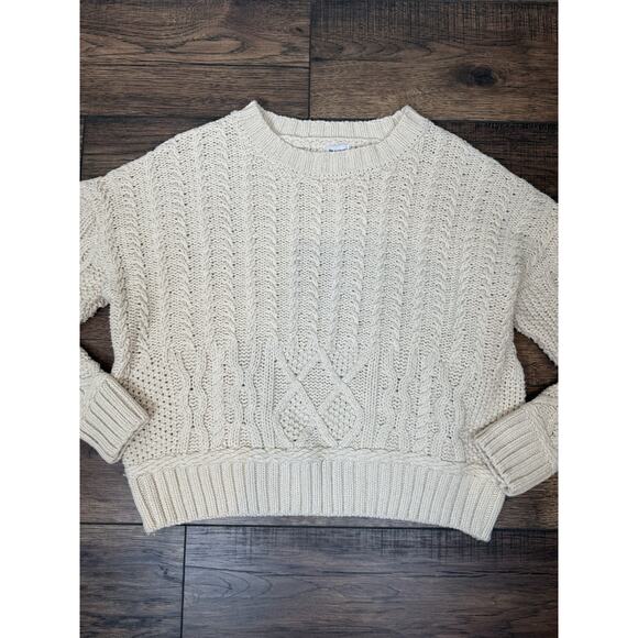 Princess Polly Cream Chunky Cable Knit Oversized Pullover Sweater S/M - Picture 2 of 6